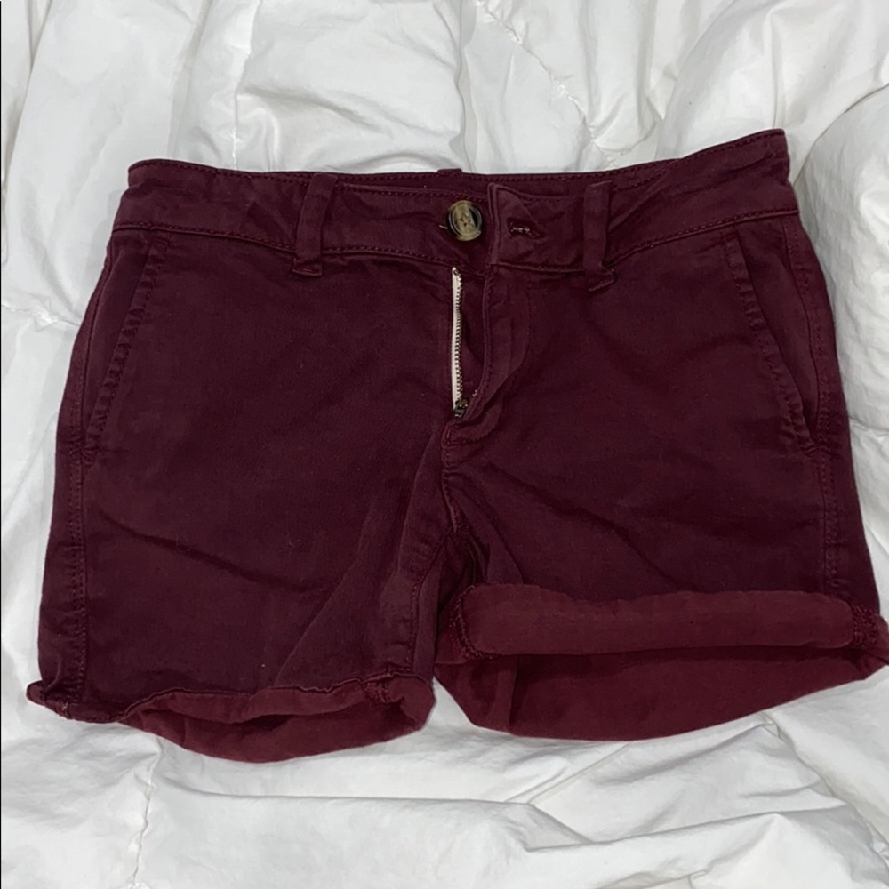 AE twill shorts (Maroon)